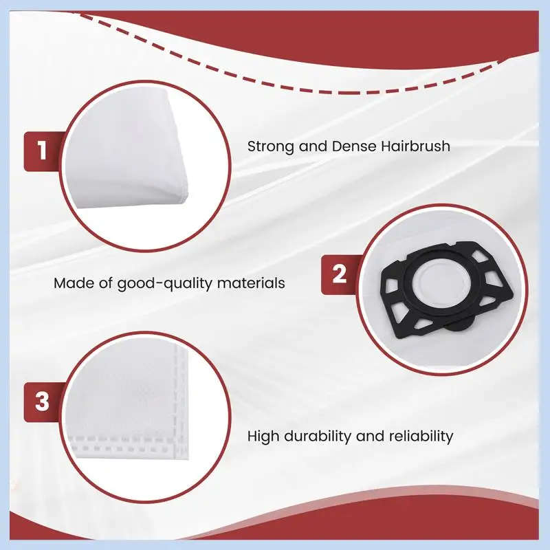 

EAS-6PCS Vacuum Cleaner Dust Bags For Karcher MV4 MV5 MV6 WD4 WD5 WD6 WD4000-WD5999