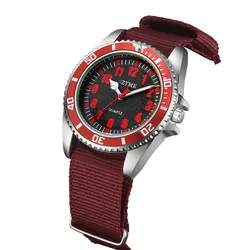 Fashionable and minimalist digital nylon strap men's watch trend, business gathering trend, men's quartz watch