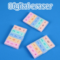 15Pcs/Box Digital Erasers, Fun Math Calculations, Precise Erasing, Suitable for Students' Daily Study Use