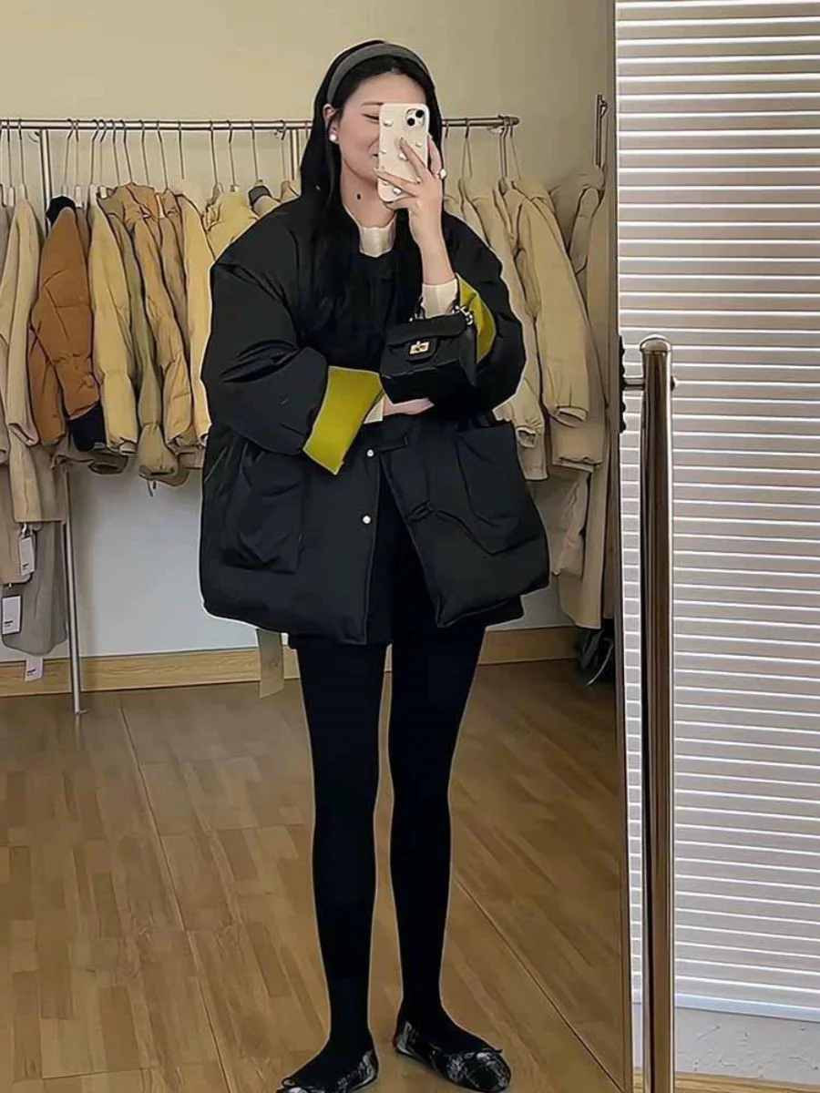 

Autumn Winter Retro High-End Cotton Jaet National Sle Buttoned Coat New Chinese Zen Women's Faion Commute Pure Color