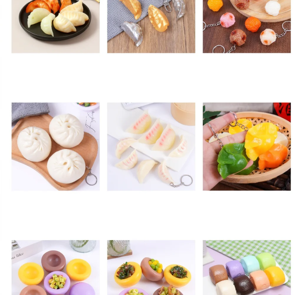 Cute Bun Pendant Keyring Creative Simulation Food Keychain Funny Snack Bag Accessory For Daily Use Or Gift Giving