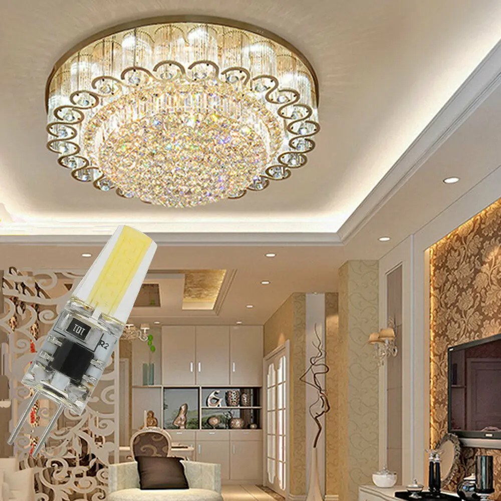 10Pcs Mini G4 LED COB Corn Bulbs 6W AC DC 12V 220V Candle Lights Replace 40W Halogen Lamp For Chandelier Spotlight Decoration