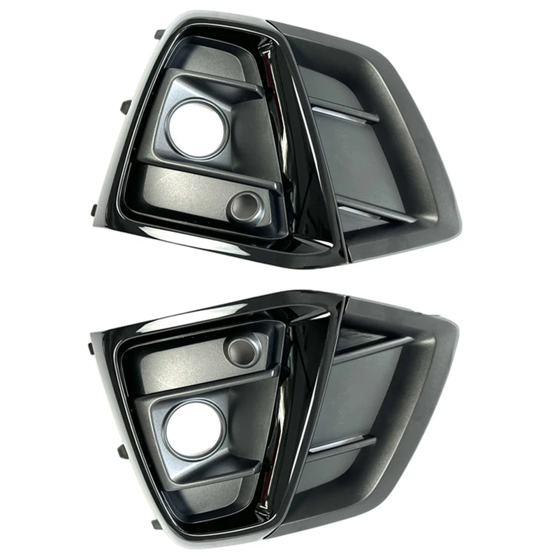 

2pcs Auto Left Right Front Bumper Fog Light Grille Grill Cover with ACC Hole for Audi Q5 SQ5 S-Line Sline Sport 2021 2022 2023