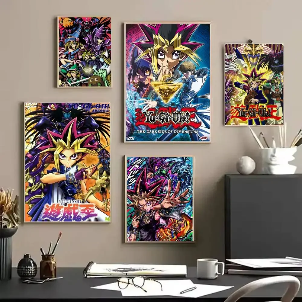 Y-Yu-Gi-Oh Anime Poster Stickers HD Waterproof Painting Wall Art For Bedroom Living Room Home Decor Decoration Gift