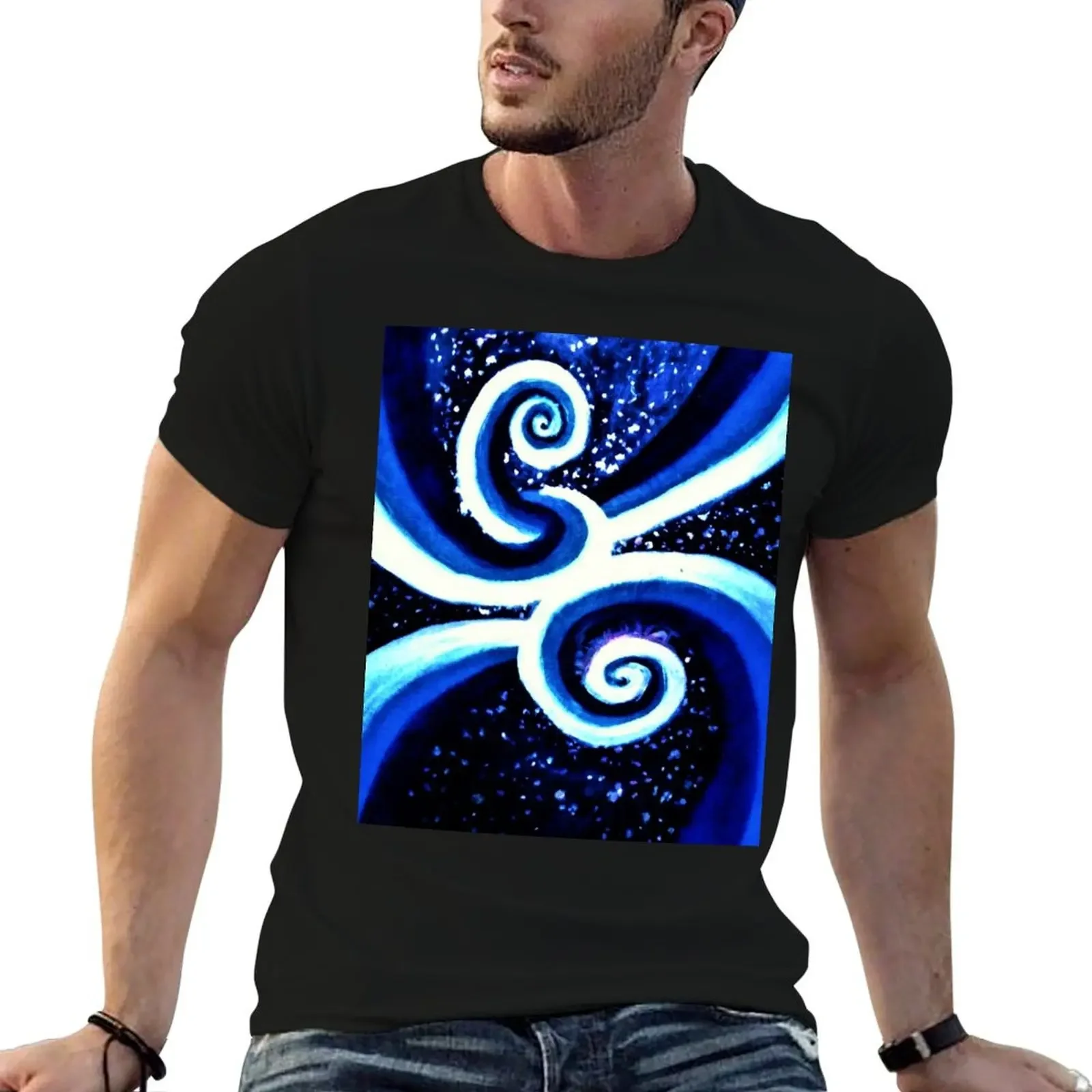 Copy of Spirals in space abstract design, clothes T-Shirt man t shirt shirts graphic customs mens champion t shirts