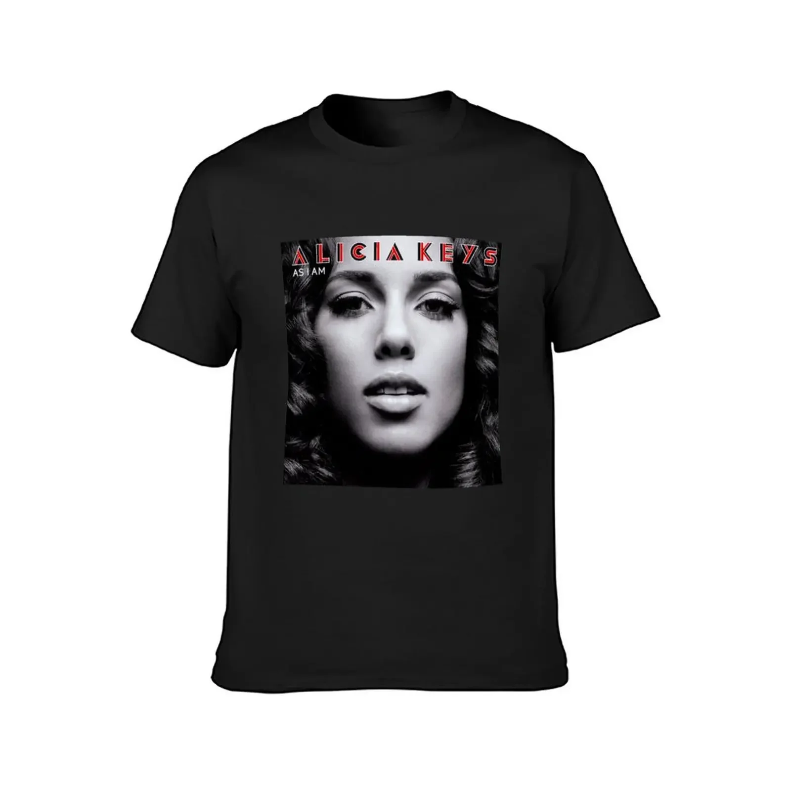 Alicia Keys as i am T-Shirt Short sleeve tee oversizeds kawaii clothes heavy weight t shirts for men