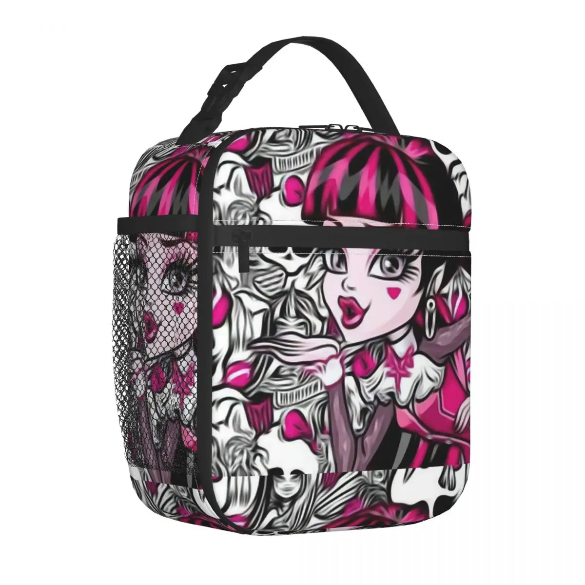 Draculaura Gothic VampireMonster High Insulated Lunch Bag Thermal Bag Lunch Container Tote Lunch Box for Men Women Office Travel