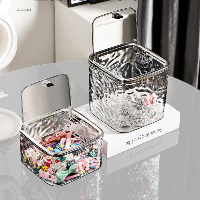 Hair Accessories Container Storage Box Clear Acrylic Hair Tie Organizer for Headband Laundry Pods Container Desk organizer