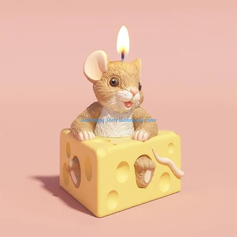 

573B Reusable Mouse Cheese Corn Silicone Mould Portable for Cake Toppers Resin Decoration and Kids Activities Daily Use