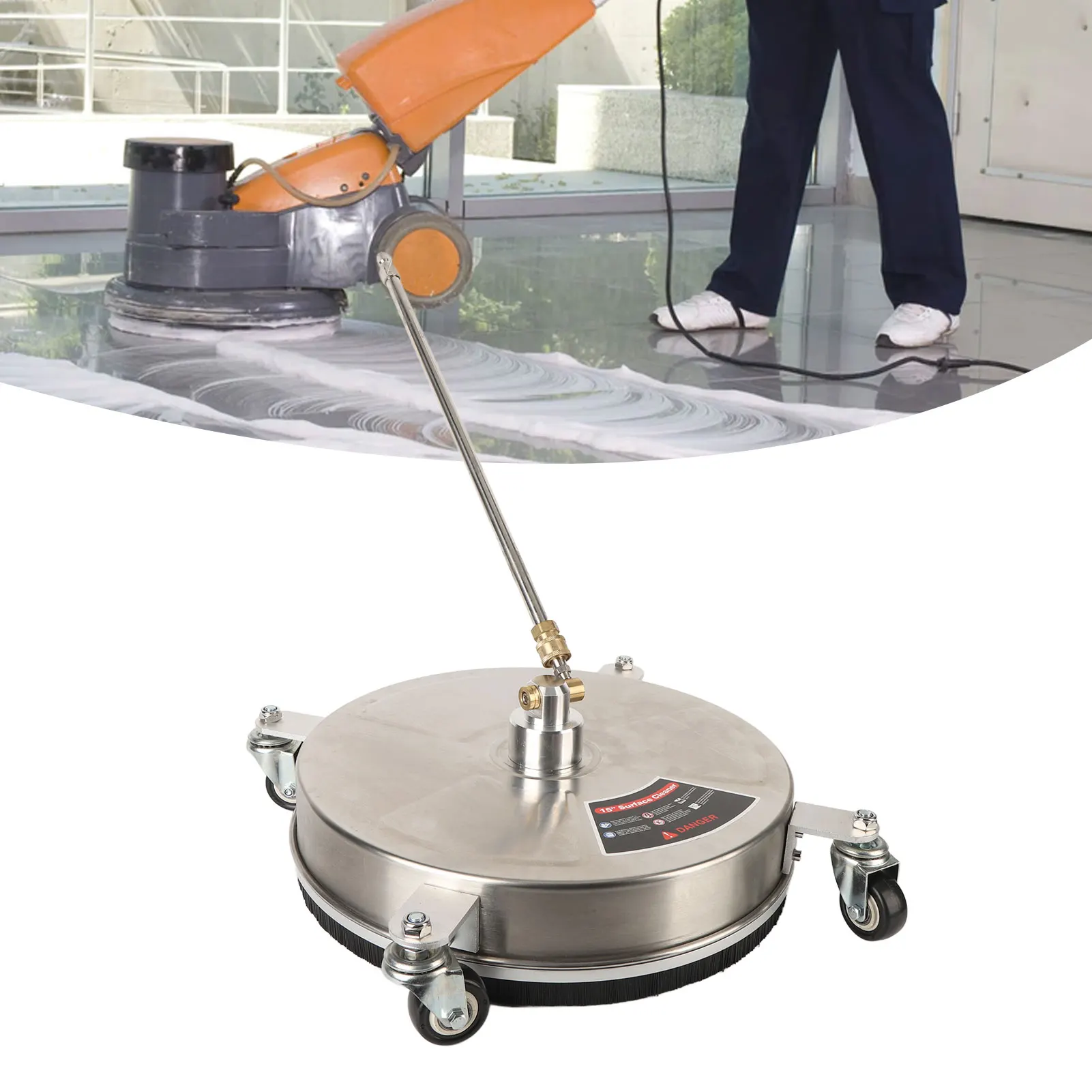 Pressure Washer  Cleaner 4000PSI Stainless Steel 15 Inch  Cleaner Efficient Heavy Duty for Patio for Floor