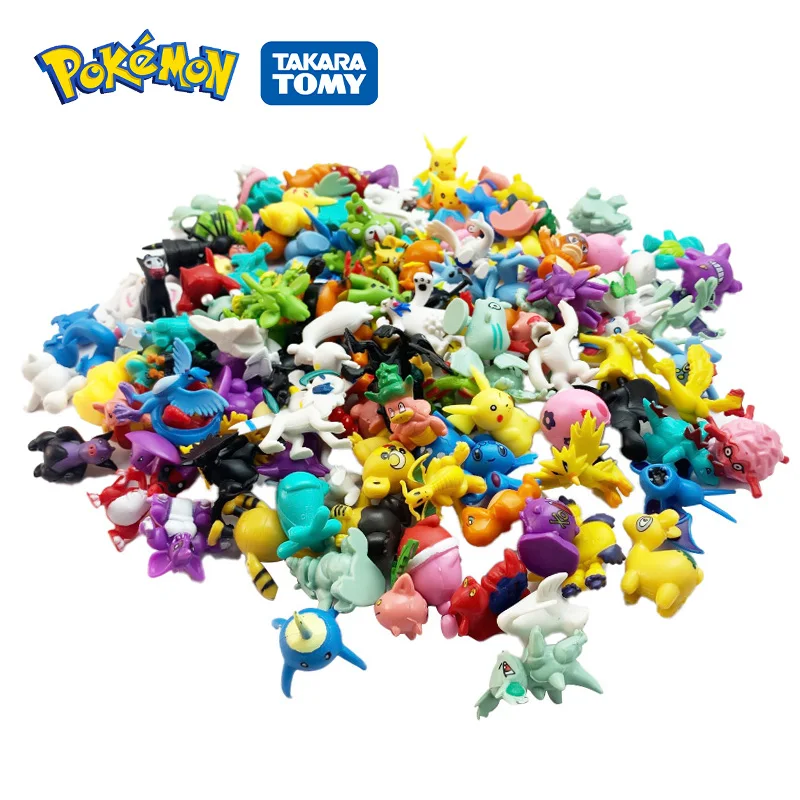 24-144 Pcs Pokemon Mini Figure Set Toy Pikachu Original Anime Action Figurine Bag Small Monster Statue Child Kid Christmas Gift