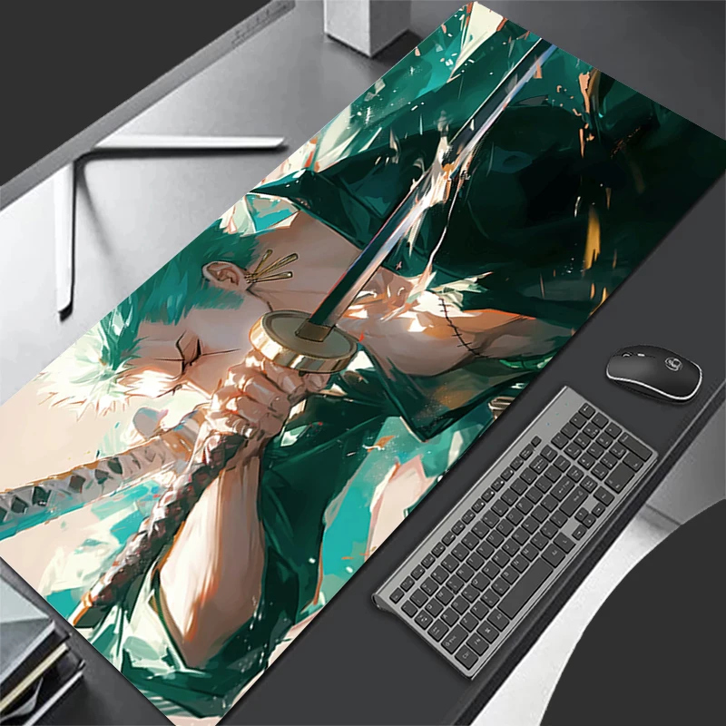 

Mouse pad one piece Zoro gaming accessories computer keyboard gamer Designed specifically for e-sports games 800x300 mousepad