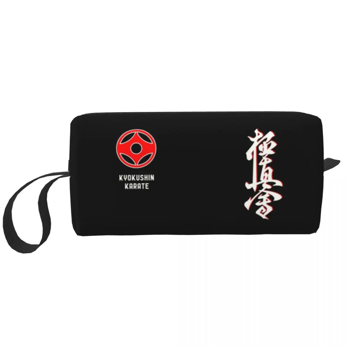 Custom Karate Kyokushin Toiletry Bag Women Martial Arts Makeup Cosmetic Organizer Ladies Beauty Storage Dopp Kit Case