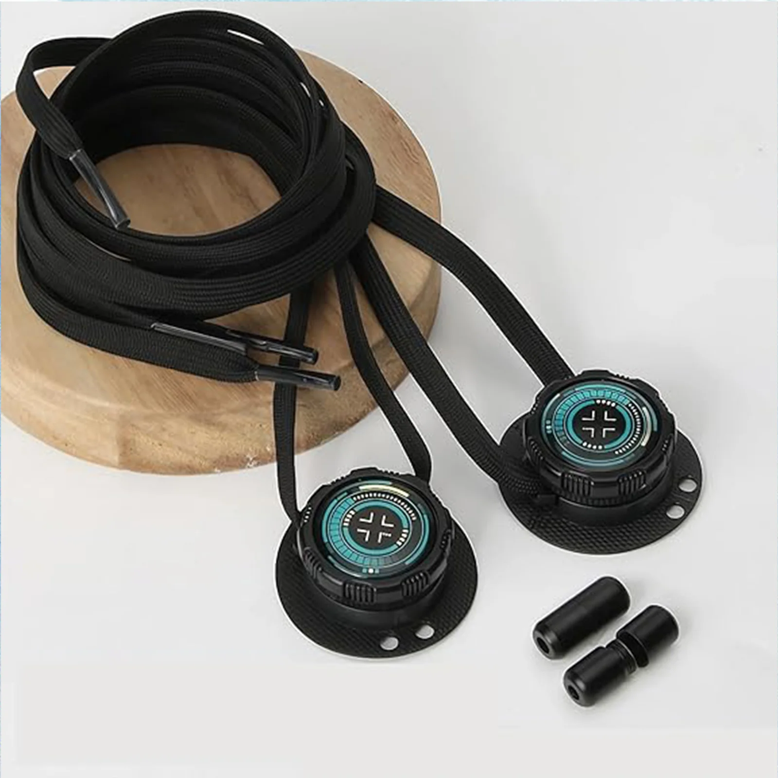 1Pair Lazy No Tie Shoe Laces Rotating Dial Buckle Auto Lock System Running Sneakers Quick Lacing Thick Shoelace Rope Kit