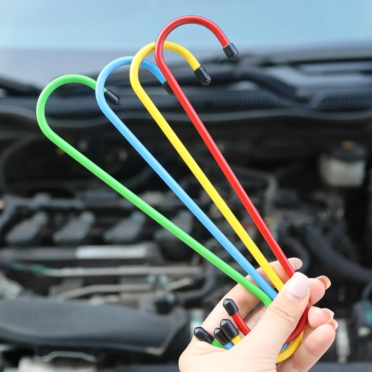 1/4pcs Car Caliper S Shape Hanger Hooks with Rubber Tips for Brake Bearing Axle Suspension Work Compress Piston Repair Tool