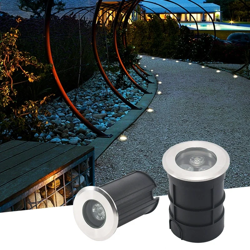 

1W3W LED IP68 Waterproos Swimming Pool Fountains Pond Square Underwater Light Garden Underground Lamp Pathway Deck Spot Lighting