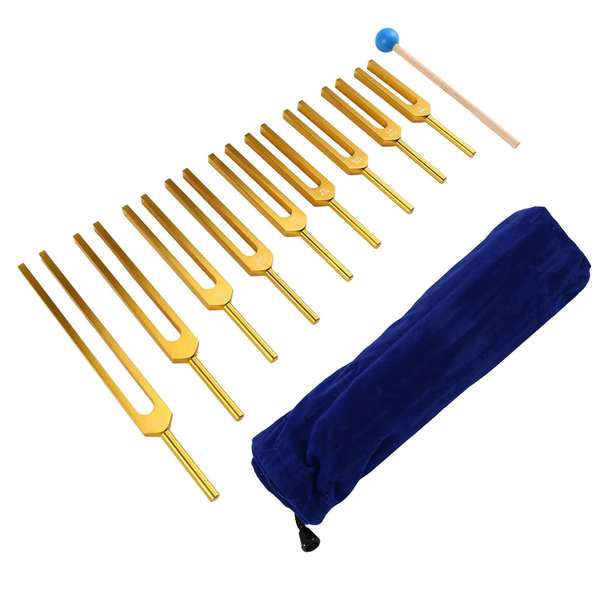 

AA85 Tuning Forks Chakra Set, 174Hz/285Hz/396Hz/417Hz/528Hz/639Hz/741Hz/852Hz/963Hz,for Healing Chakra,Sound Therap Gold