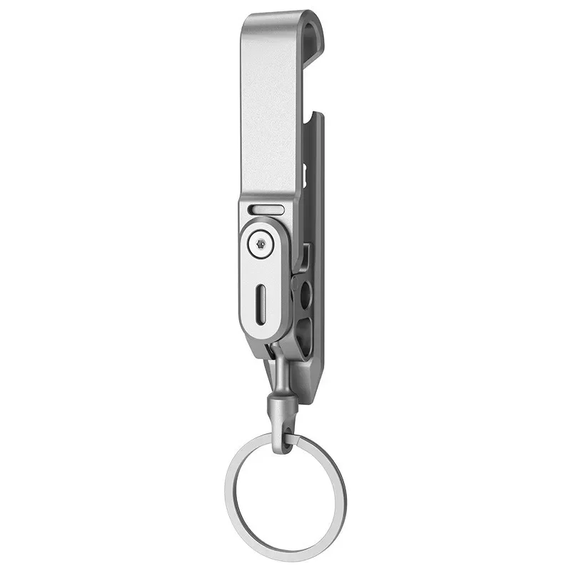 Keyunity Titanium Alloy Multi-Tool Keychain | Quick-Release Belt Clip with Anti-Misopen Lock, Box Cutter & Bottle Opener