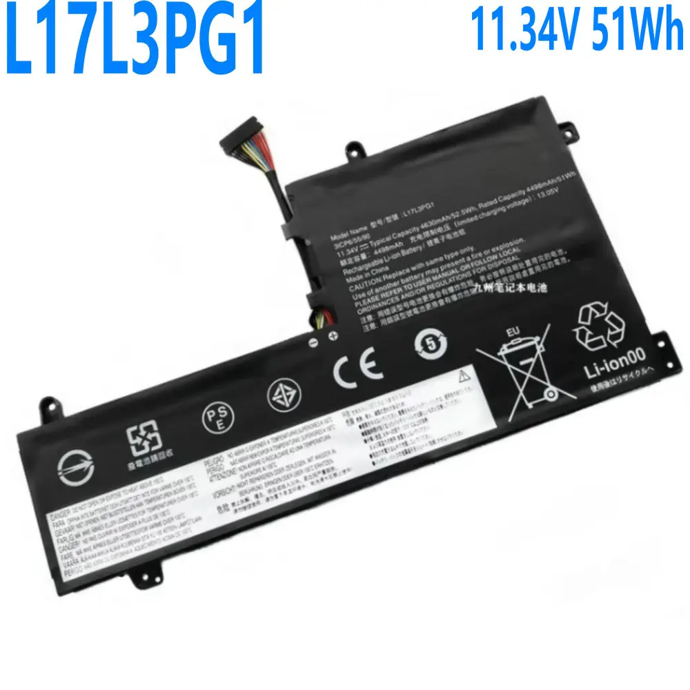 11.34V 51Wh New L17L3PG1 L17M3PG1 L17C3PG1 Battery For Lenovo Savior Y530 Y530-15ICH Y7000 Y7000P Laptop