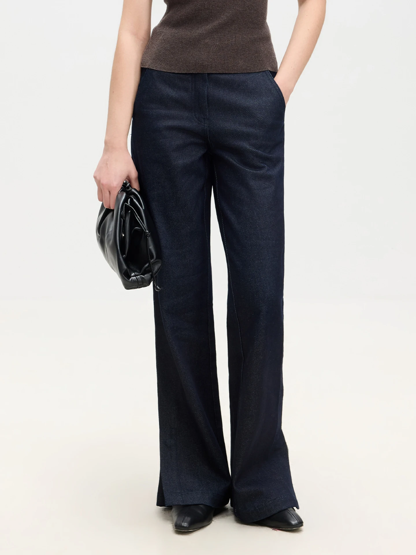 

Женские джинсы LUR с высокой талией, широкими штанинами, весенние, тонкие, свободные, синие, прямые, в пол, повседневные, хлопковые брюки