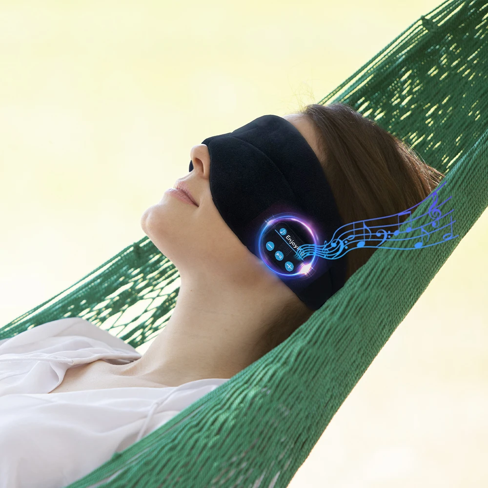 

Hot sale SYPVRY Cotton eye mask, can connect to Bluetooth Black eye mask that can connect to iPhone, Xiaomi, Huawei, and Pad