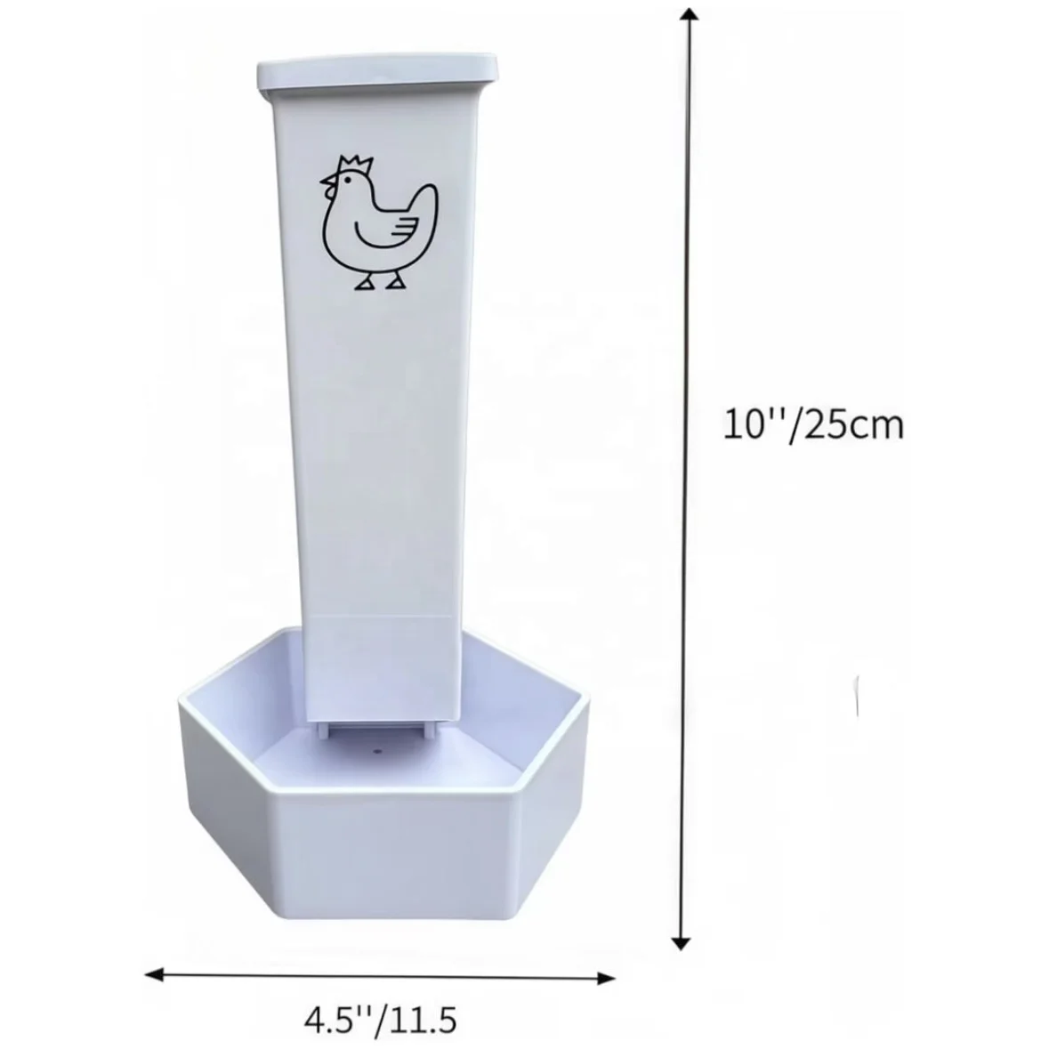 Chicken Oyster Shell and Grit Feeder Combo Automatic Chicken Feeder Pet Feeder Automatic Down Feed Bird Proof Feeding Bucket