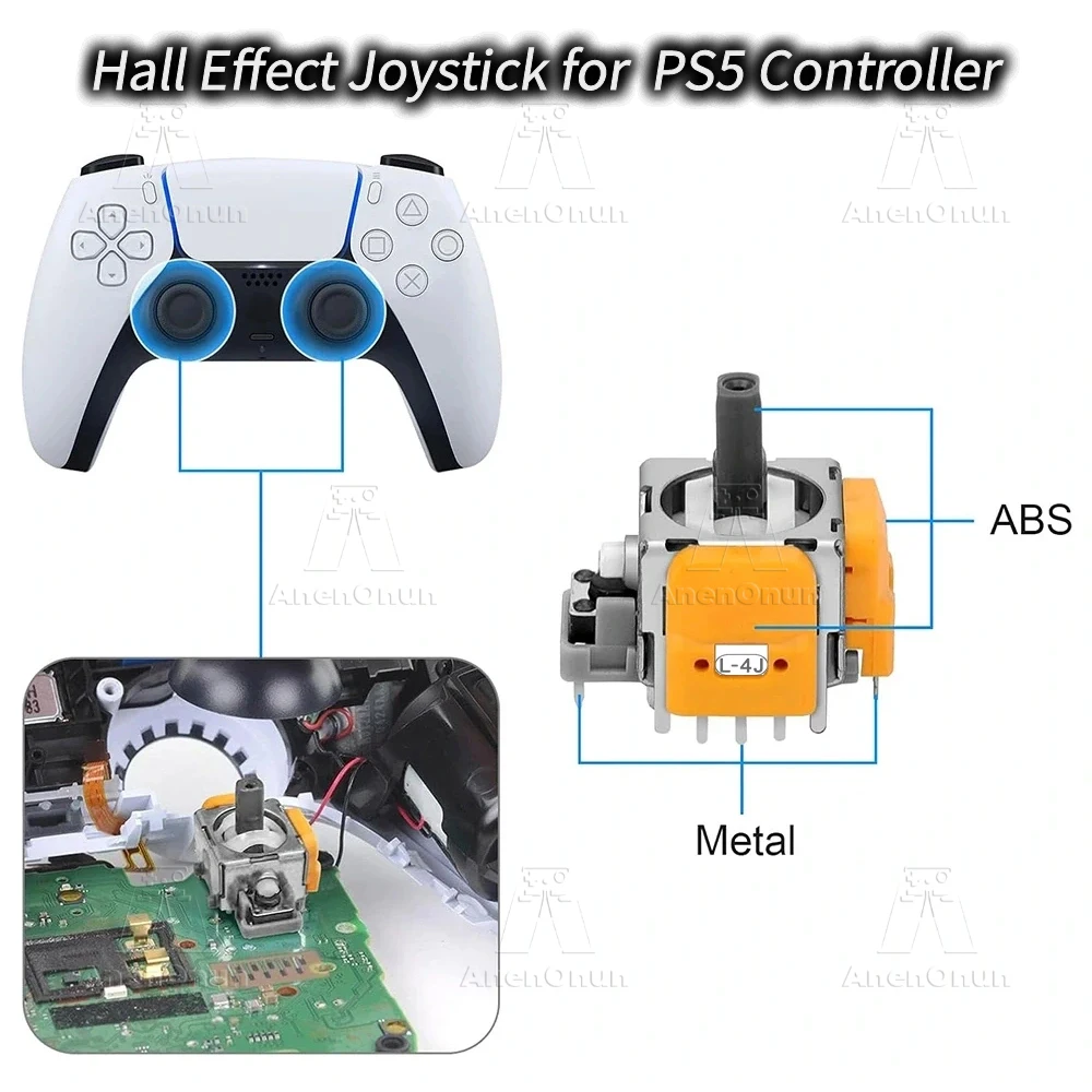 Hall Effect Joystick for PS5 Controller V4.0 New Version No-Drift Gamepad Thumb Stick 3D Analog Sensor Upgrade Replacement Kit