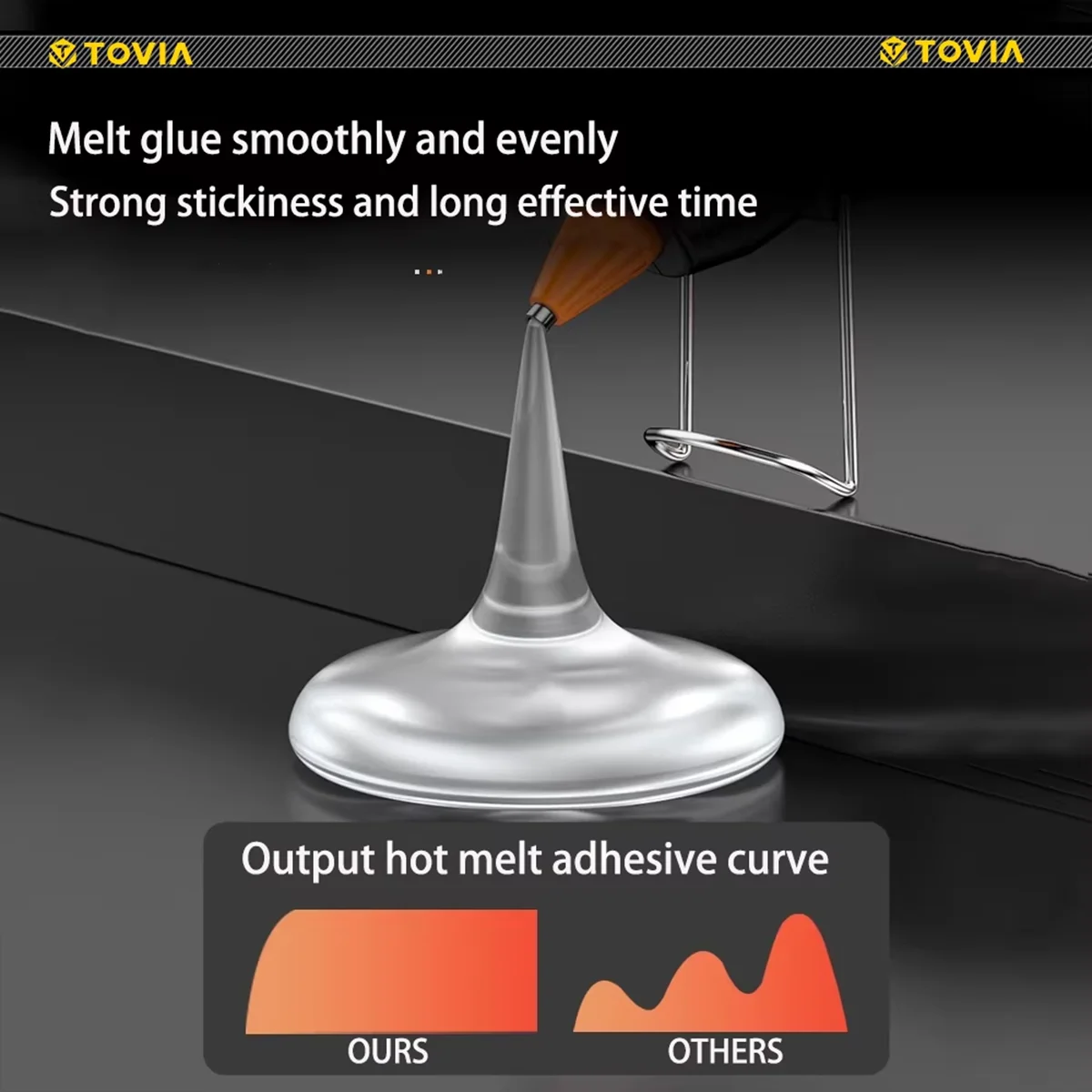 T TOVIA 7mm*100mm Translucent Hot Melt Glue Stick EVA Material Suitable for DIY, Gluing Photo Albums/Wood, Etc. 60PCS/120PCS