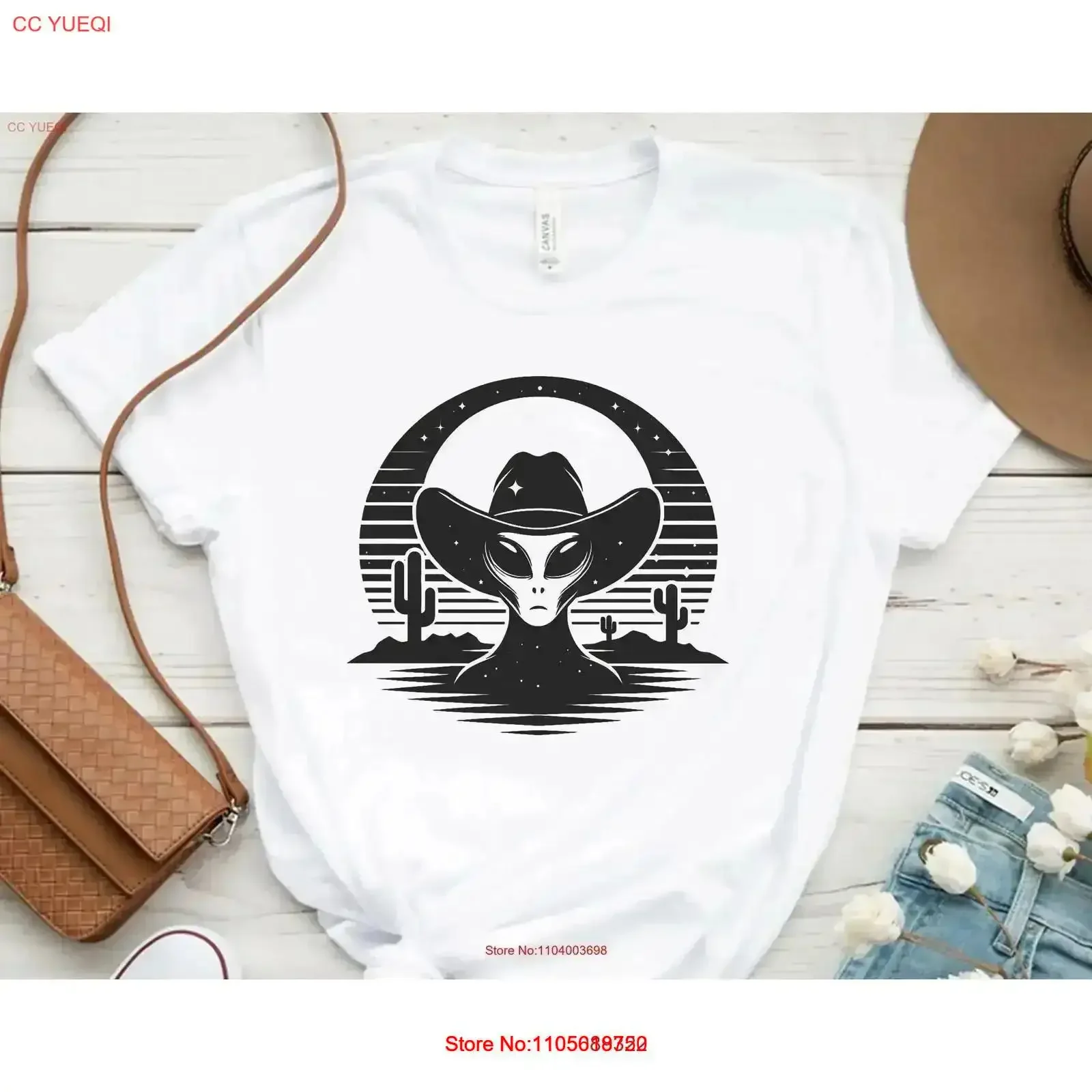 Cowboy Like Me T Shirt Alien meme Space believe in yourself Desert UFO coconut girl Area 51 vintage Washed designer clothes