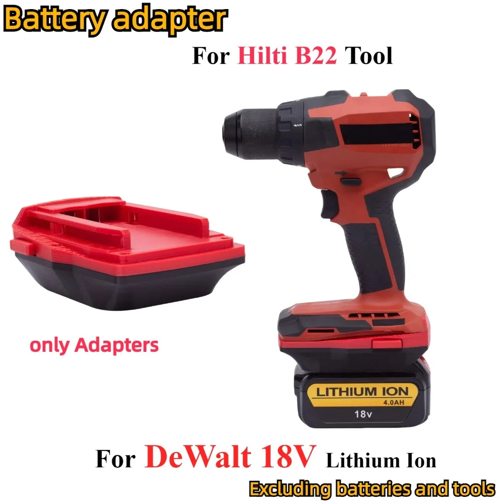 

Adapter/Converter For DeWalt 18V Li-ion Battery TO Hilti B22 Cordless Electric Drill Tools accessory (Only Adapter)