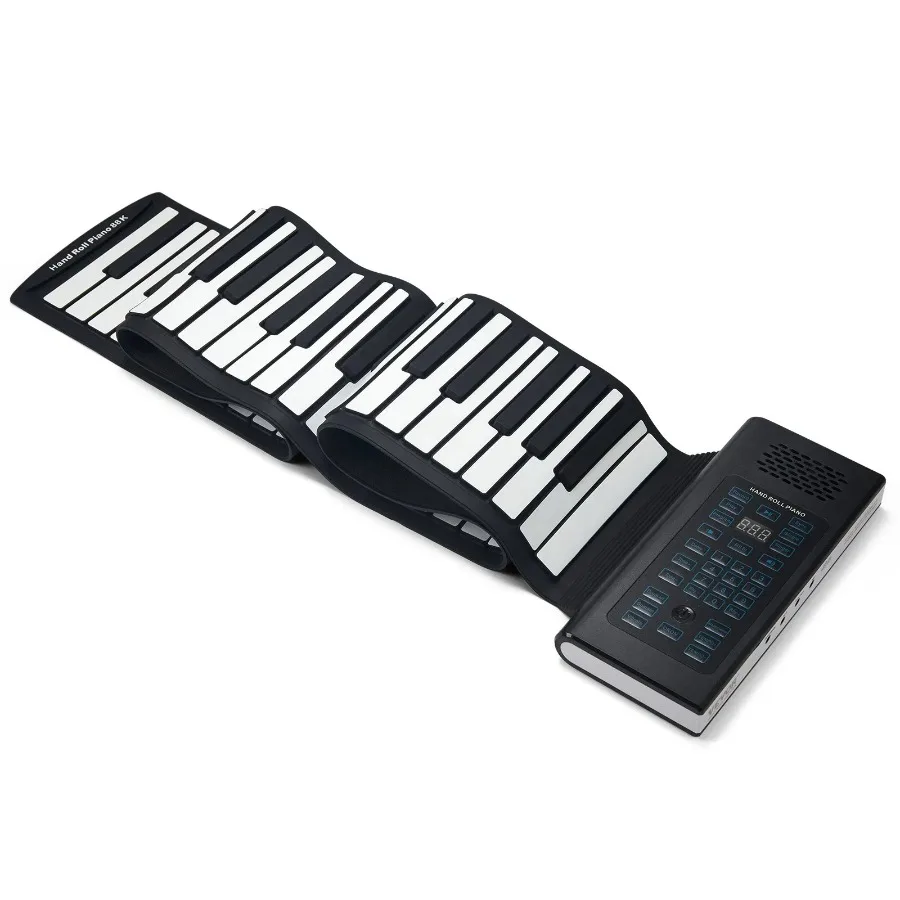 

88 Key Roll Up Piano Portable Hand Roll 128 Rhythms Tones Rechargeable