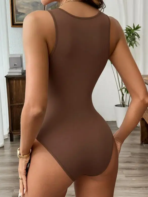 Women's Jumpsuit 2025 Summer New Sexy Sweet and Spicy Style Latest Jumpsuit Hanging Neck Deep V-Neck Solid Color Jumpsuit