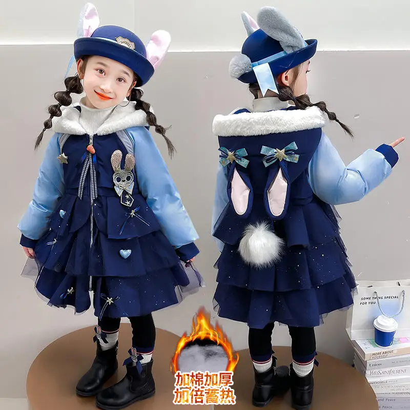 

Cute Princess Lolita Cotton Coat Winter New Thick Warm Coat Cartoon Anime Girl Fashion Cotton Coat Sweet Versatile Comfortable