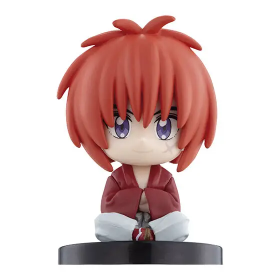 Bandai Original Gashapon Rurouni Kenshin: Meiji Swordsman Himura Kenshin Action Figure Toys for Gift Collectible Model Ornaments