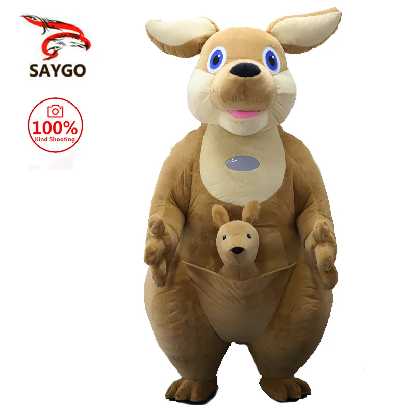 SAYGO Inflatable Kangaroo Costume Mascot for Adult Man Woman Halloween