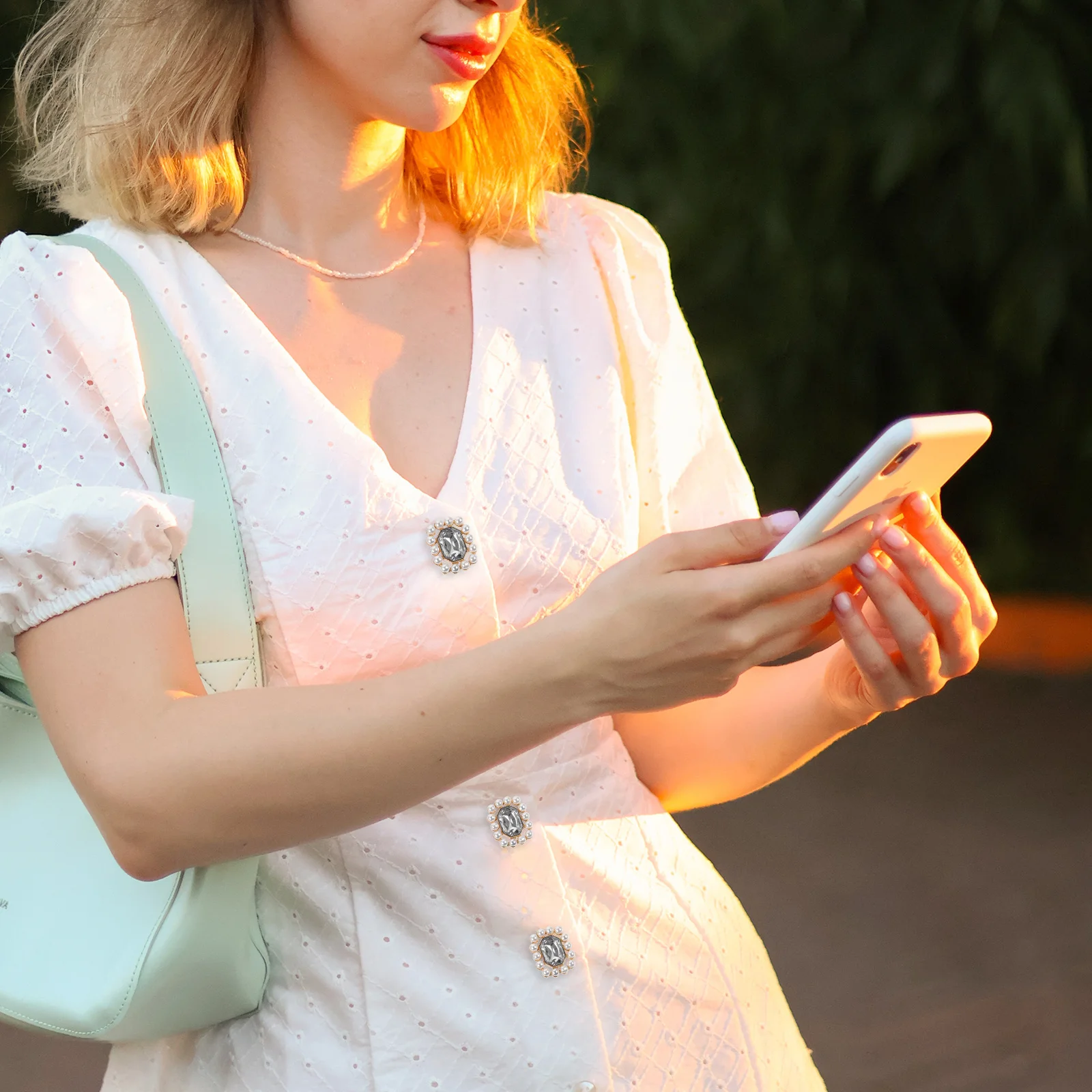 

10Pcs Water Drill Buttons Metal Sewing Buttons Pre-Hole Durable Clothes Replacement Button for DIY Crafts Dress Coats Skirts