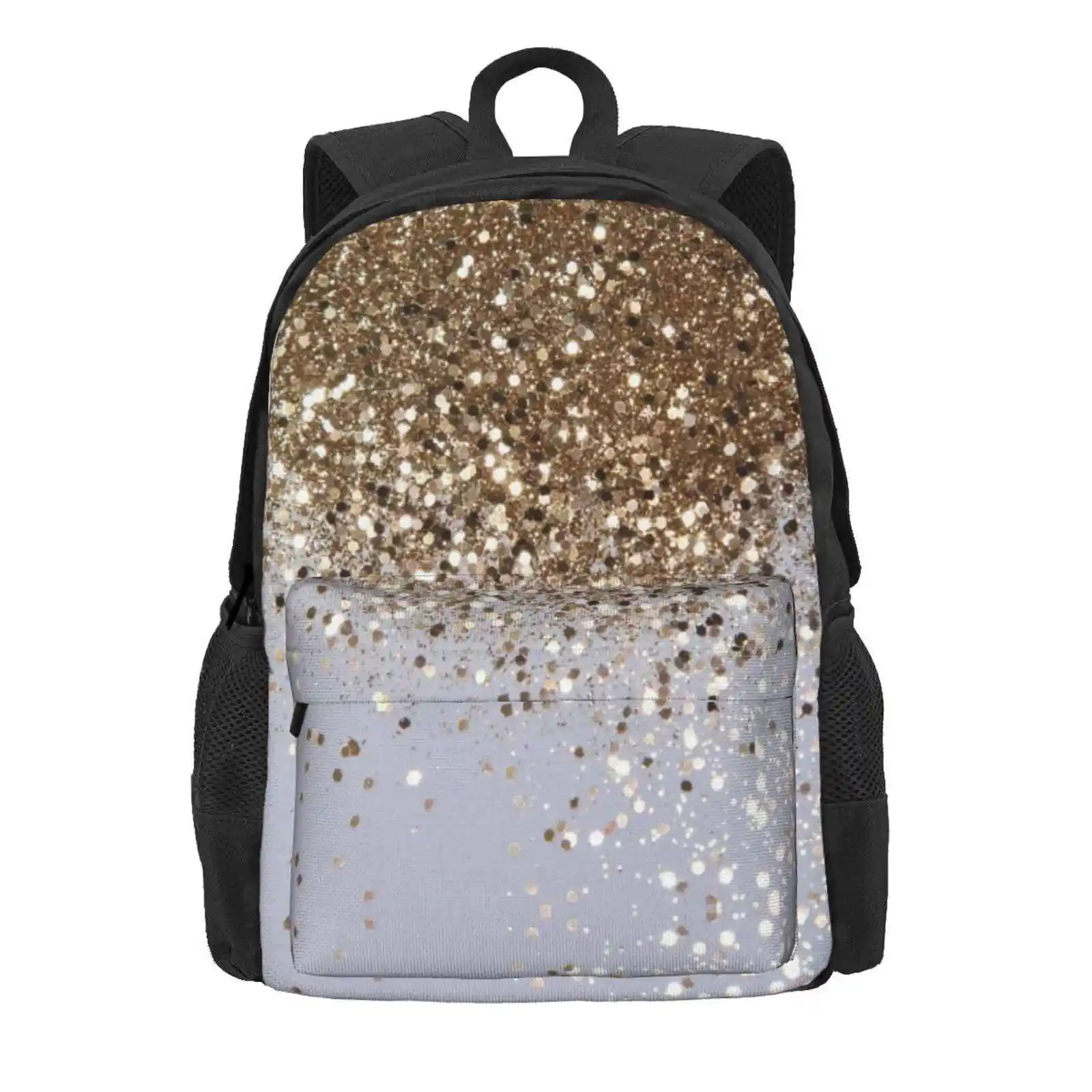 Gold Glam #1 (Photo Of Glitter Only - Not Reflective) Hot Sale Schoolbag Backpack Fashion Bags Color Lady Chic Luxury Interior