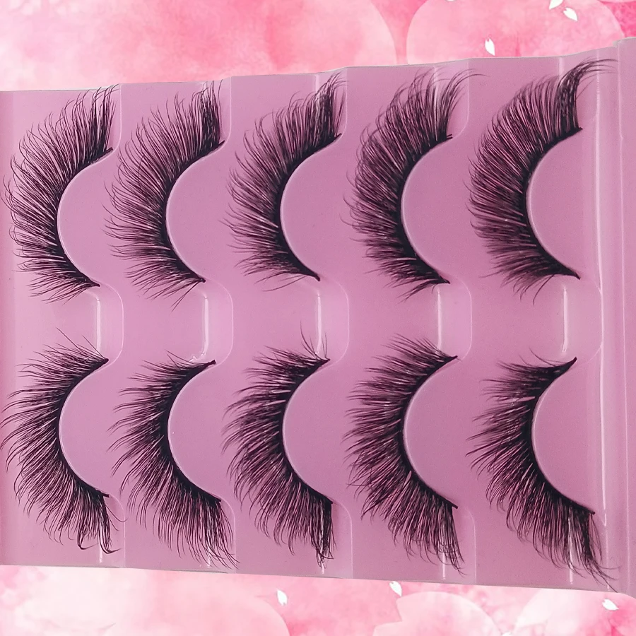 Le ciglia finte naturali con occhio di mango estendono l'aspetto naturale Fluffy Angel-5 paia, mostrano facilmente l'aspetto affascinante