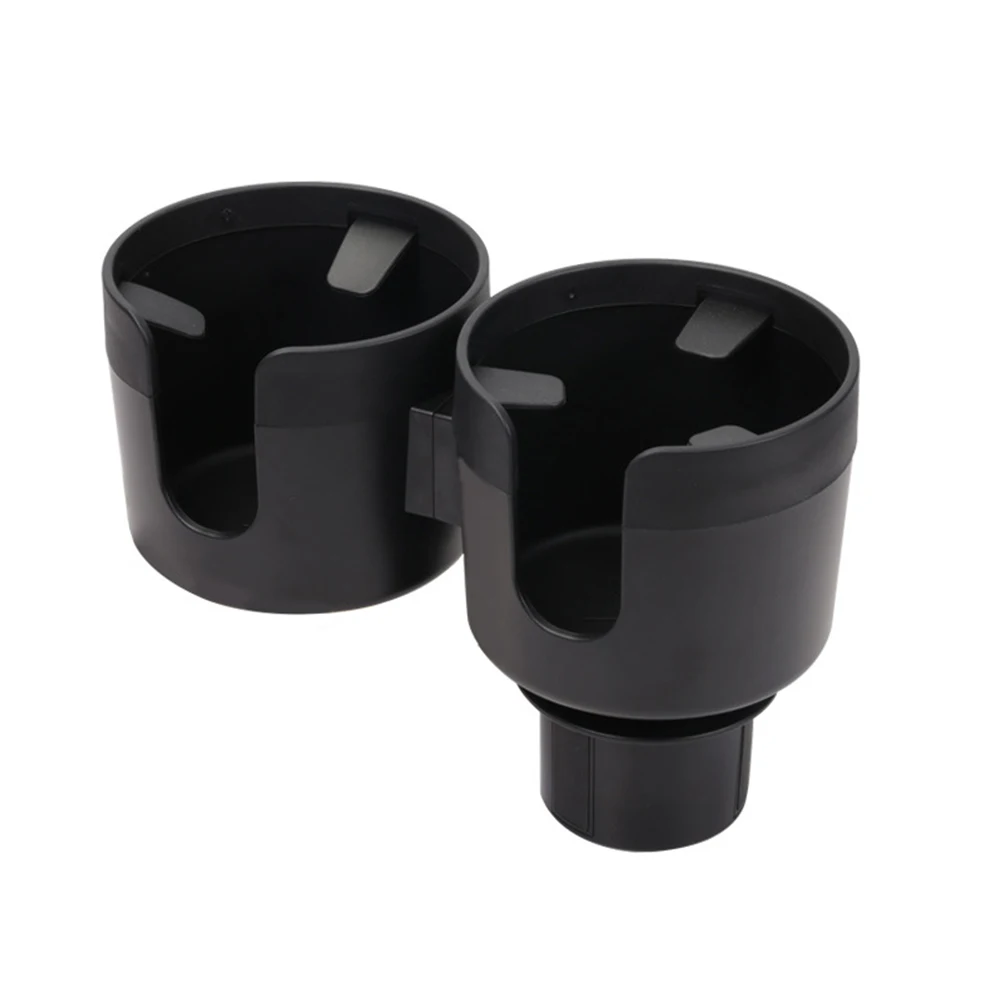 Vehicle Cup Holder Expander with Adjustable Base and Dual Adapter Designed for Large Cups to Increase Capacity and Stability
