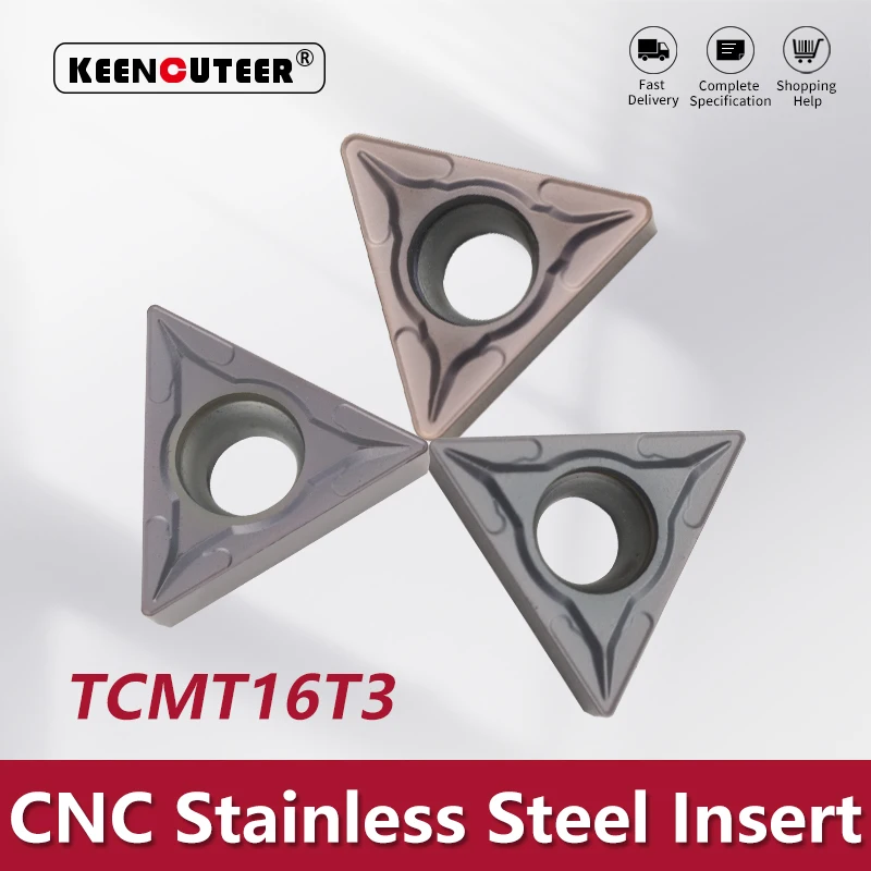 TCMT16T304 TCMT16T308 Carbide Insert for STUCR/L External Turning Tool TCMT Cutter CNC Lathe Blade Stainless Steel