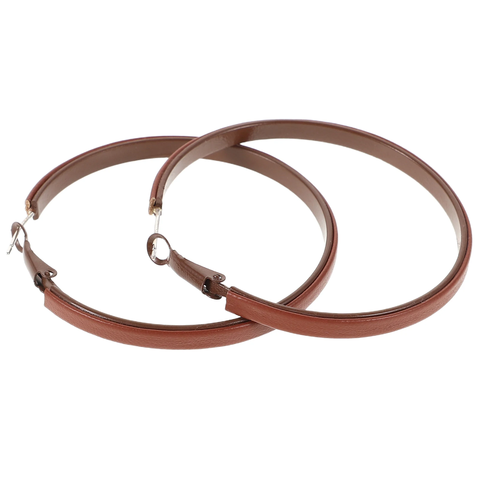 

1Pair Look Hoop Earrings Bold Colorblocked Earrings for Women Statement Ear Cuffs Fashion Jewelry Lightweight