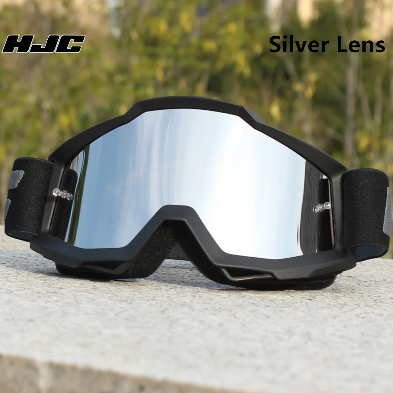 Herren Retro Motorrad-Sonnenbrille Nachtsicht Motocross Schutzbrille MX Fahrbrille Vintage Helm-Brille