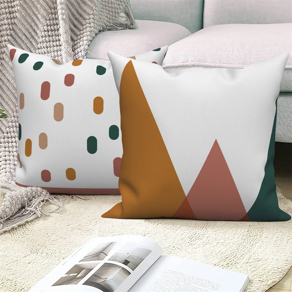 Pillowcase Decoration Home Office Car Abstract Branches and Leaves Nordic Curved  Sofa Cushion Cover