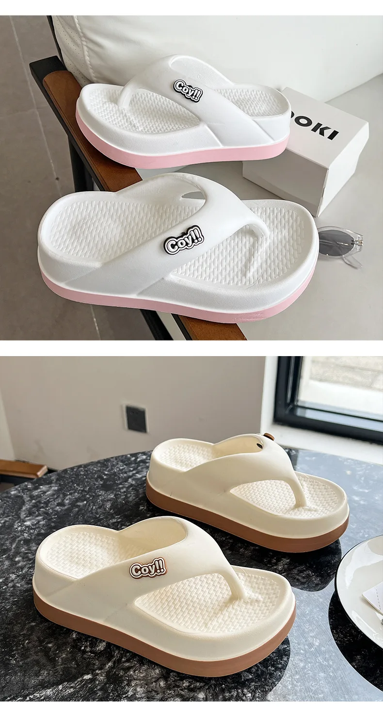 Summer Women's Flip-Flops 3cm Height Non-Slip Summer Sandals Ladies Slides Girl's Slippers