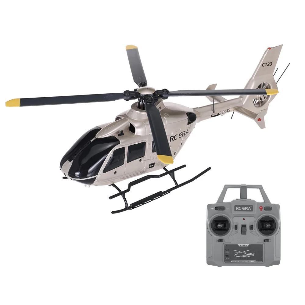 RC ERA C123 2.4G 6CH 6-Axis Gyro Optical Flow Localization Altitude Hold 1:36 EC135 Scale RC Helicopter RTF