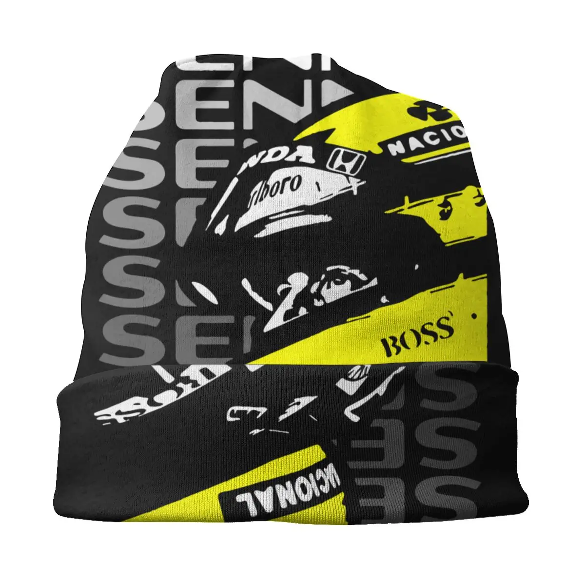 The Best Moment Ayrton Senna Bonnet Hats Knit Hat Autumn Winter Street Skullies Beanies Hats Unisex Adult Warm Dual-use Cap