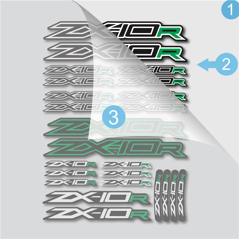 New For ZX-6R ZX-10R ZX 6R 10R Motorcycle Body Fuel Tanks Waterproof Decorative Stickers Tail Box Reflective Decals zx-6r zx-10r