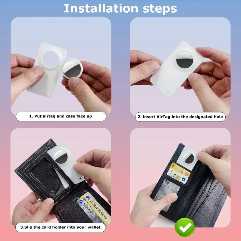 Ultra Wallet Card Holder for Air Tag Soft Silicone Protective Cover Anti-lost Card Tracker Case for Airtag Wallet Handbag Pocket