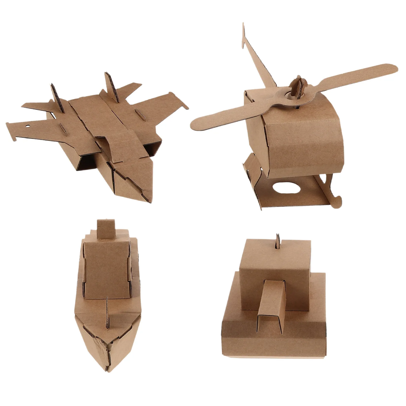 

Набор для творчества из 4 предметов: картонные заготовки для сборки бумажных моделей кораблей и крепостей — развивающие мелкую моторику, разноцветные модели для детей