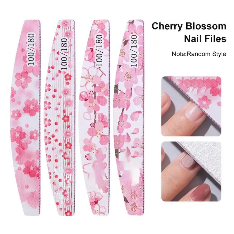 Professional Nail File Sandpaper Strong Thick Nail Files Buffer For Manicure Sanding Half Moon Lime Nail Tools 100/180